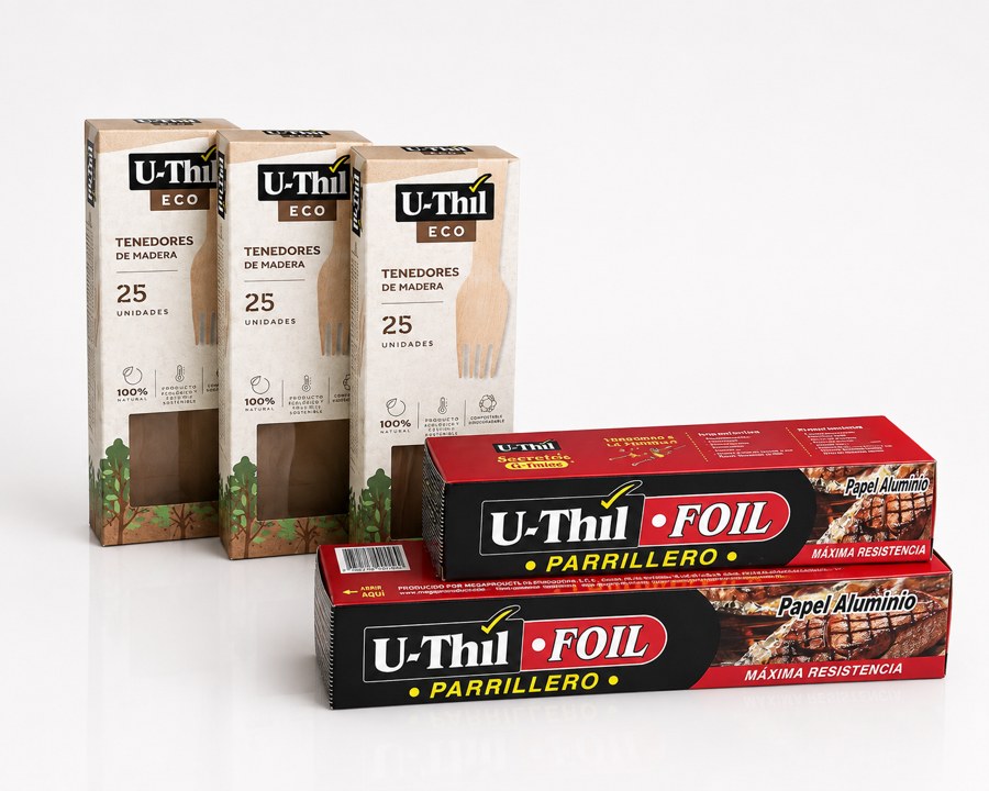 Empaques U-Thil - ejemplo de branding y packaging